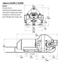 Druckwasserpumpe 31395-4012-3A PAR-MAX 3, Jabsco, 12V, 2,8 bar, 11LPM, S/E
