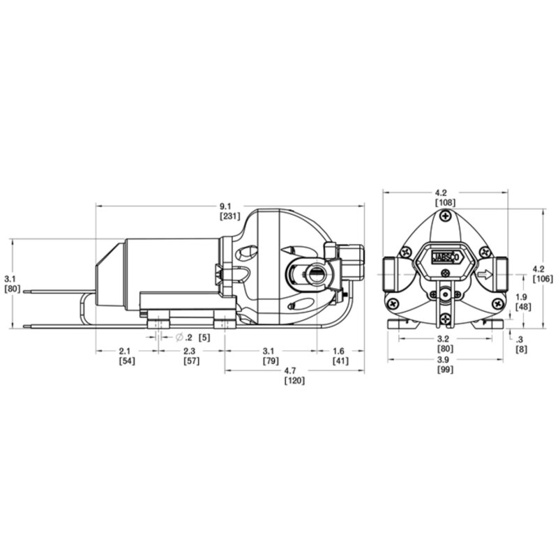 Druckwasserpumpe 32305-5012-3A HotShot 3.0, Jabsco, 12V, 3,4 bar, 11,4LPM, S/E