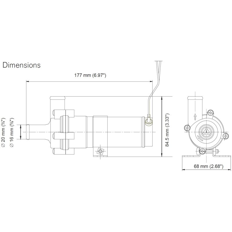 Umwälzpumpe CM30P7-1, DIA 16mm, 12V, 10-24503-03, SPX Johnson Pump