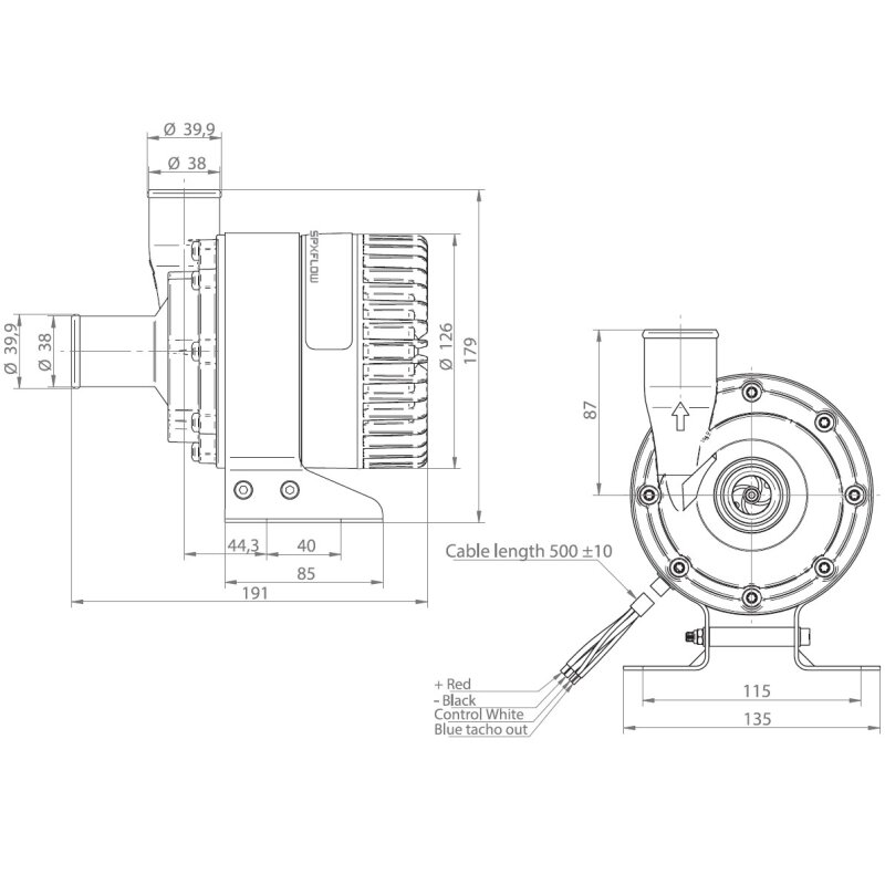 Umwälzpumpe CM100HP AL-1BL, DIA 38mm, 24V, 10-13577-02, SPX Johnson Pump