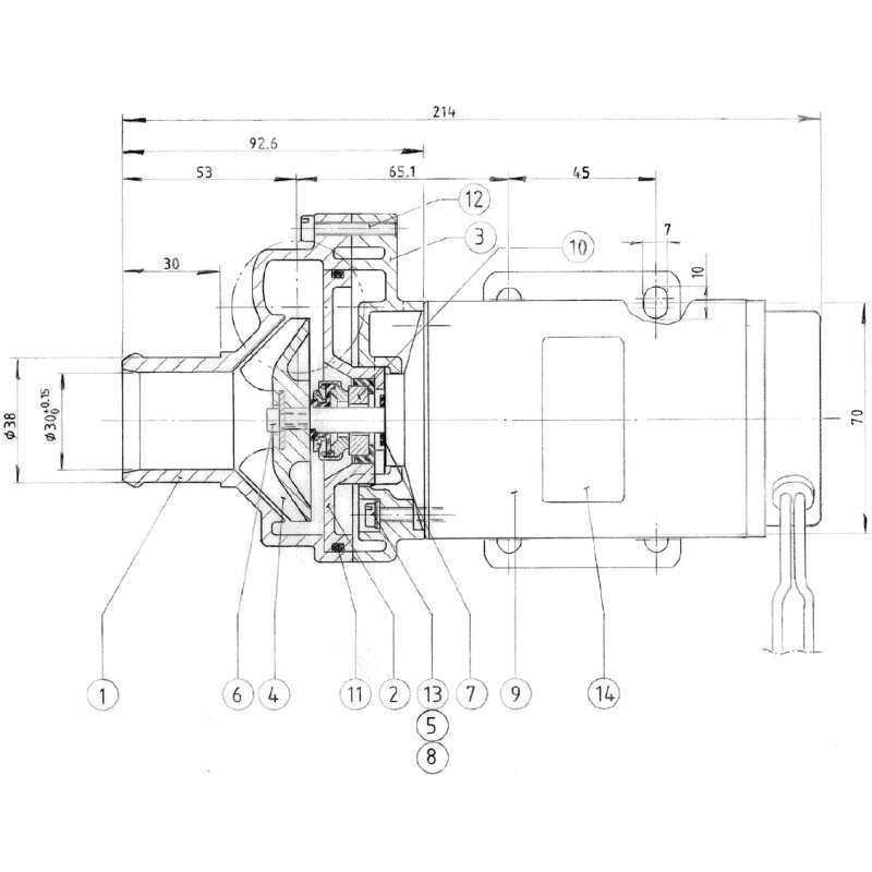 Umwälzpumpe CO90P5-1, DIA 38mm, 24V, 10-24190-2, SPX Johnson Pump