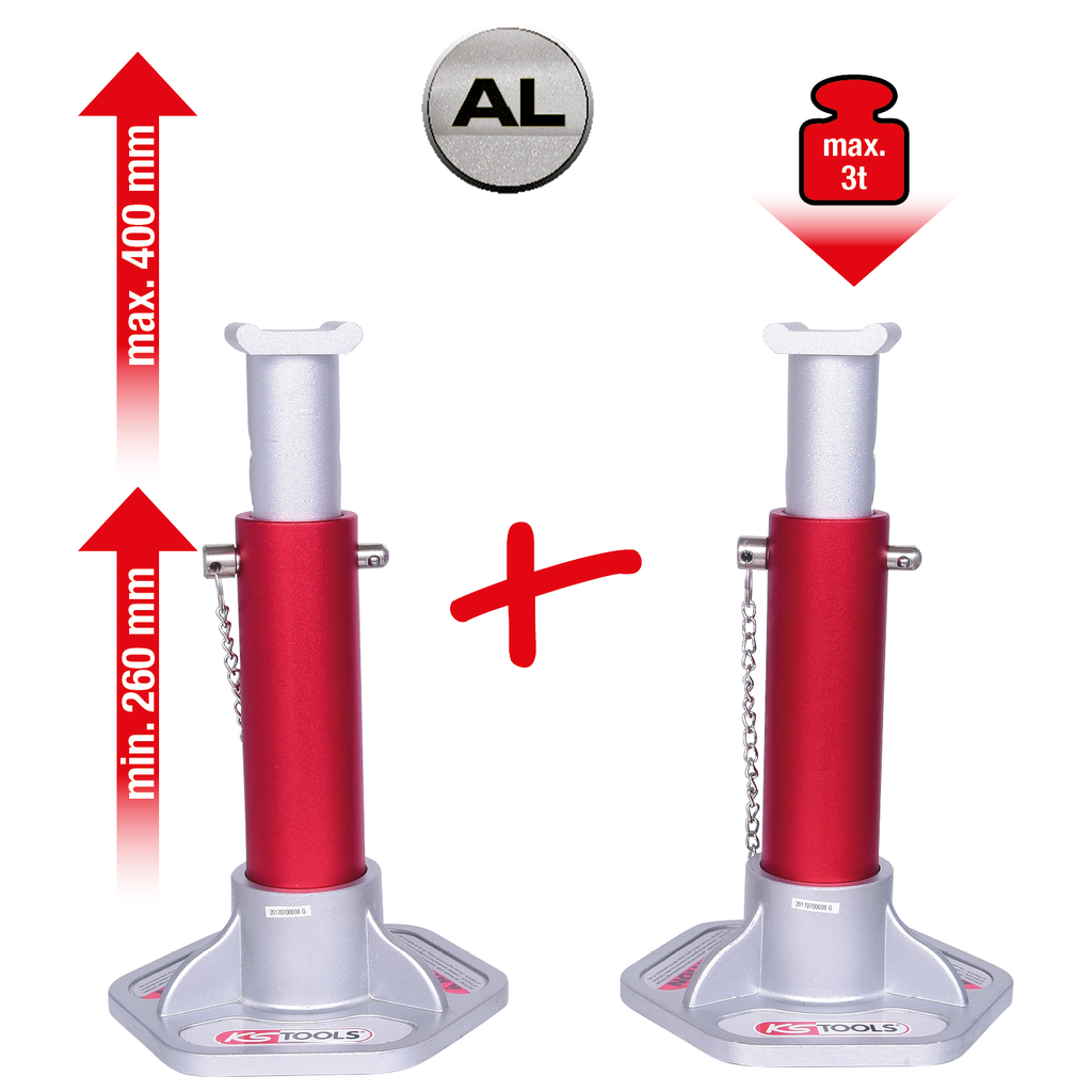 Aluminium-Unterstellbock-Set, 2-tlg