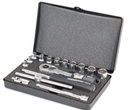 Socket wrench set M, 6-kt., 16-tlg., 6,3 mm (1/4"): 4-13 mm