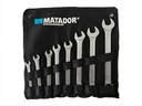 MATADOR - Set of Combination Spanners, DIN 3113 A, Set 8-22 MM, with angled ring side