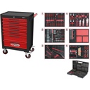 ECOline workshop trolley black/red with 7 drawers and 598 premium tools