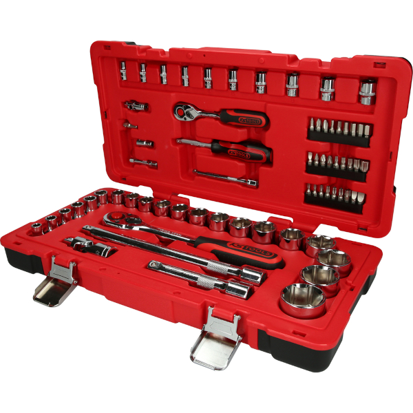 KS Tools CHROMEplus socket wrench set 1/4" + 1/2", 68-piece