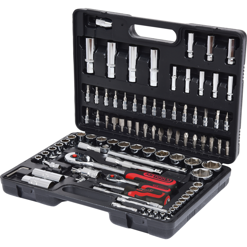 CHROMEplus socket wrench set 1/4" + 1/2", 94-piece