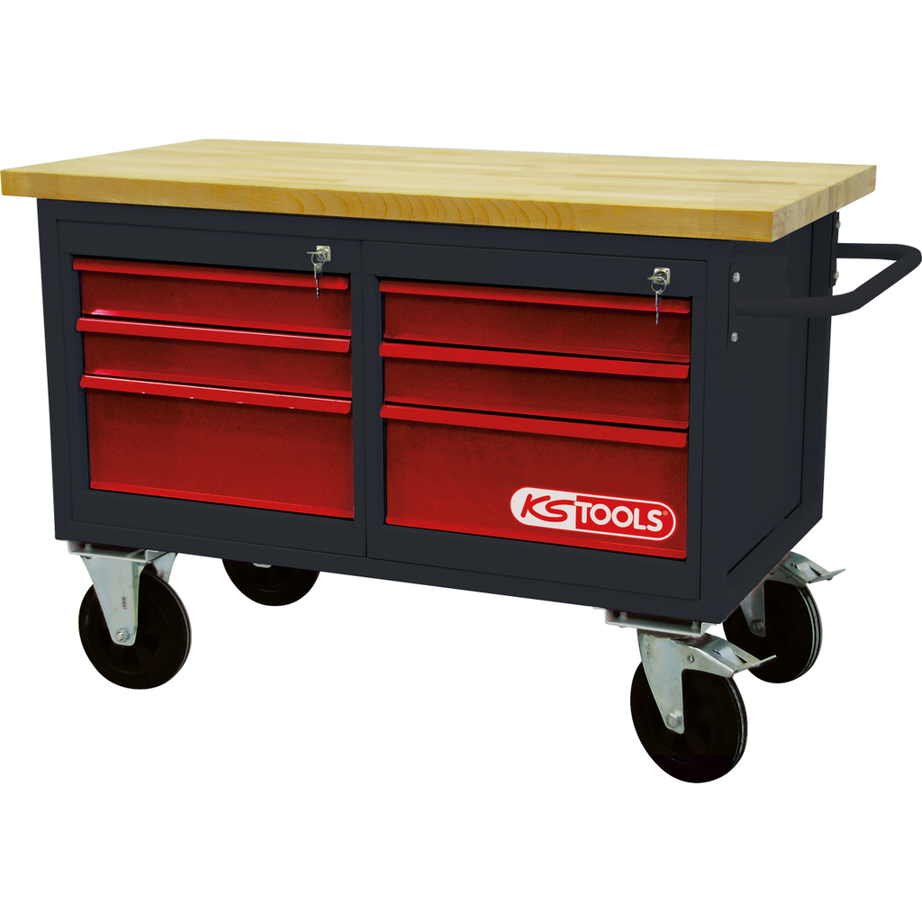 Mobile workbench with 6 drawers