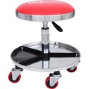 Mobile and height-adjustable stool, load capacity up to 135kg