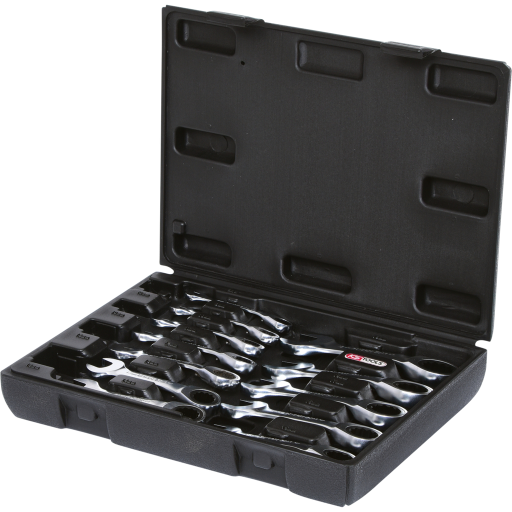 KS Tools GEARplus ratchet combination wrench set, short, 12 pcs