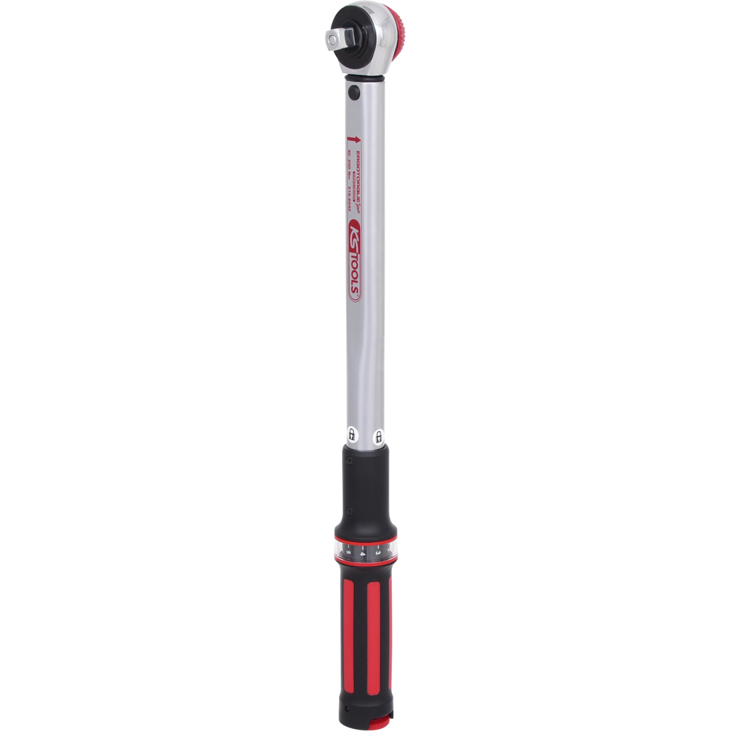 KS Tools 1/2" ERGOTORQUEprecision torque wrench 40-200 Nm with Quick-Lock rotary knob reversible ratchet head