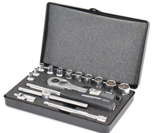 [2115 9160] Socket wrench set M, 6-kt., 16-tlg., 6,3 mm (1/4"): 4-13 mm