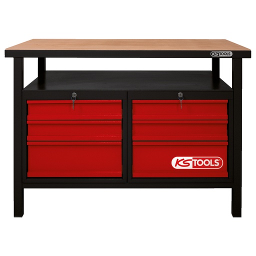 [865.0004] Workbench with 6 drawers, H840xW1200xD600mm