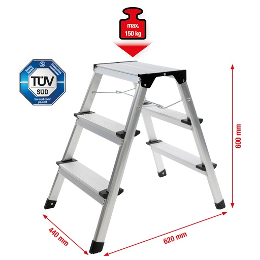 [800.0965] Aluminum stepladder